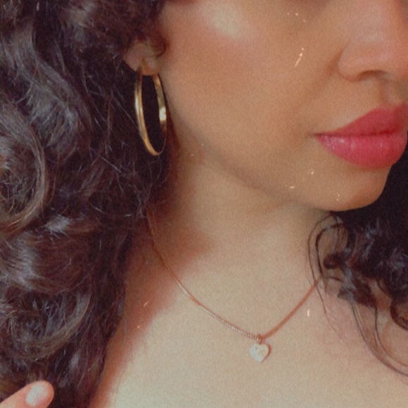 COPY - Silver médium Hoops - Picture 6 of 7